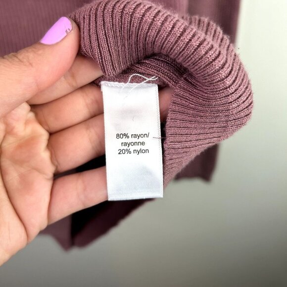 maurices mauve ribbed keyhole long sleeve top size xs - Picture 4 of 8